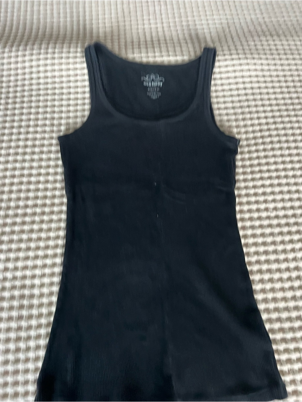 Women’s Black Ribbed Tank Top